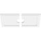 Ekena Millwork Rectangle Architectural Grade PVC Ceiling Medallion, 20"W x 10"H x 3"ID x 7"C x 1"P, Two-Piece CMP20X10RE2-03000 - alternate 2